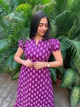 Magenta cotton dress