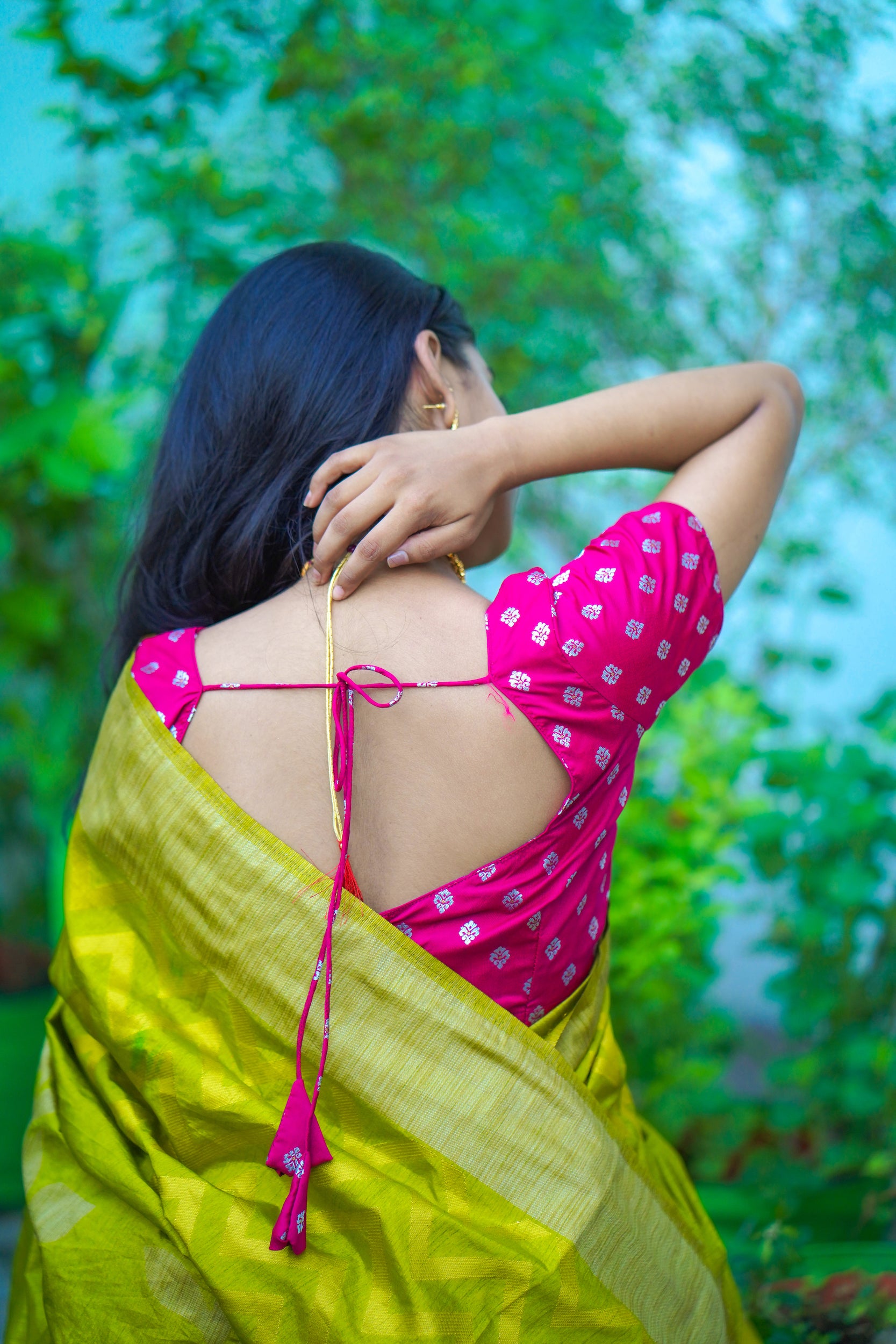Pink full sleeve cotton blouse – YoshnasByEla