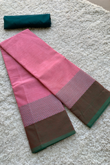 Pink Chettinad cotton saree