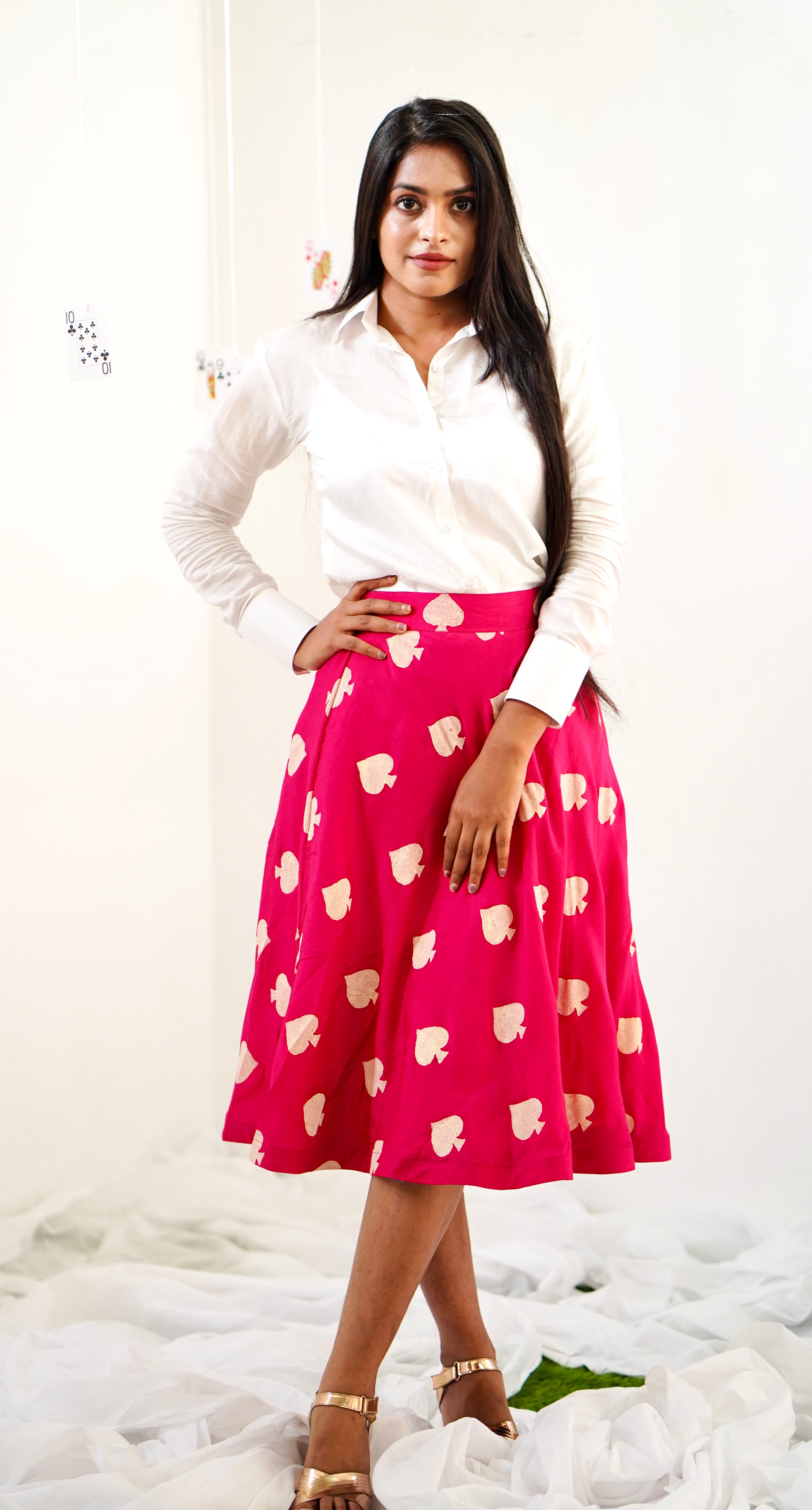 laubeblan double knit spiral skirt