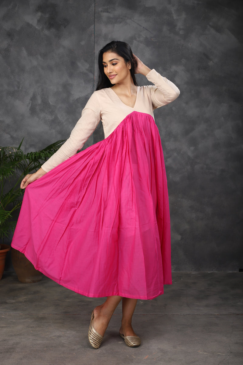 Pink Mul cotton dress (Top)
