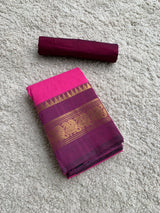 Pink chettinad cotton saree