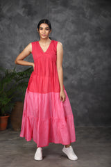 Pink Dual mull cotton dress (Top)
