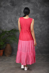 Pink ombre mull cotton dress (Top)