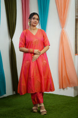 Pink silk Salwar suit