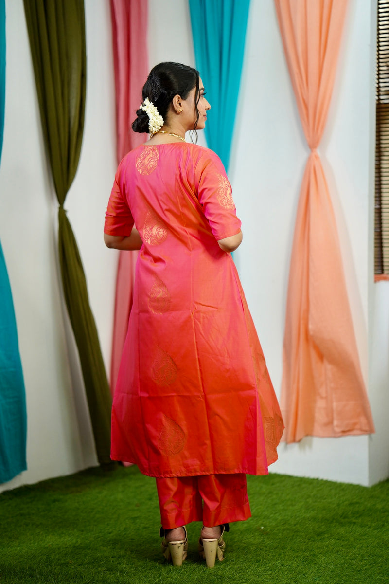 Pink silk Salwar suit