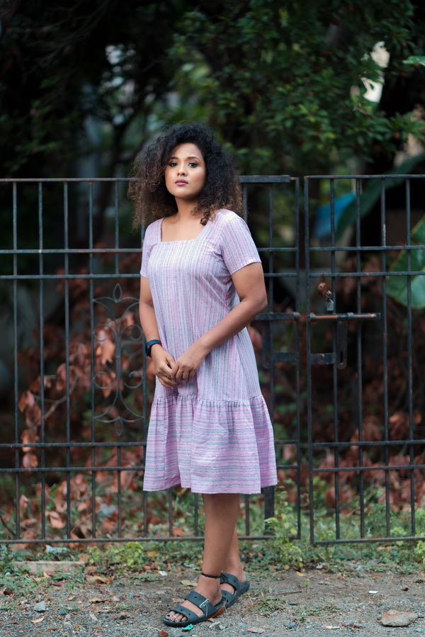 Pink stripes Cotton dress (Top)