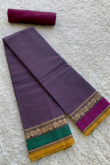 Purple Chettinad cotton saree
