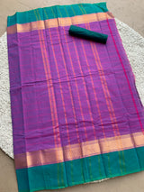 Purple chettinad cotton saree