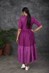 Purple ombre mul cotton dress (Top)