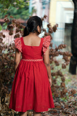 Red Mul cotton dress