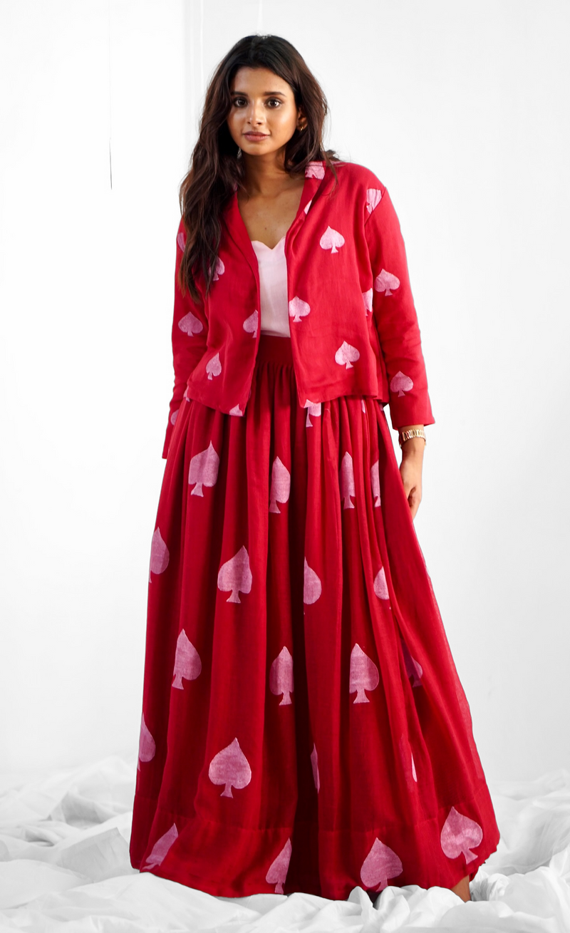 Red Mul cotton dress