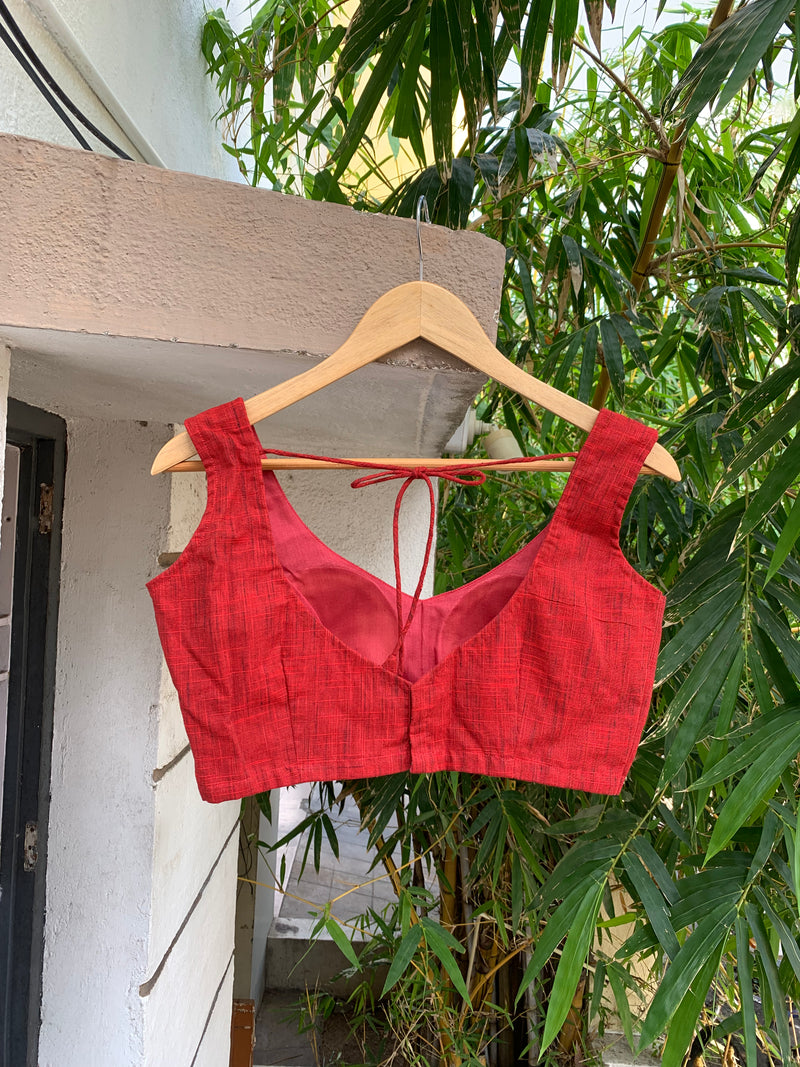 Red cotton Blouse