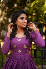 Violet Embroidery Mul cotton dress (Top)