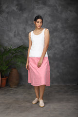 White - pink cotton dress (Top)