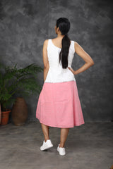 White - pink cotton dress (Top)