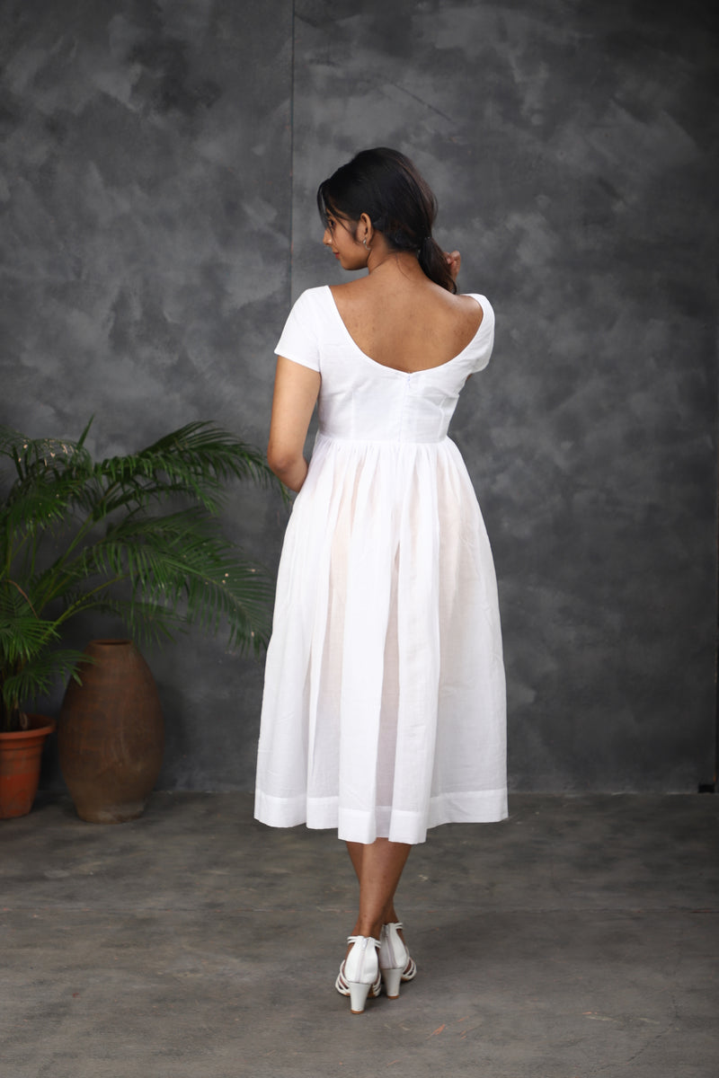 White Mul cotton dress (Top)