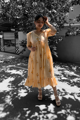 Yellow cotton dress