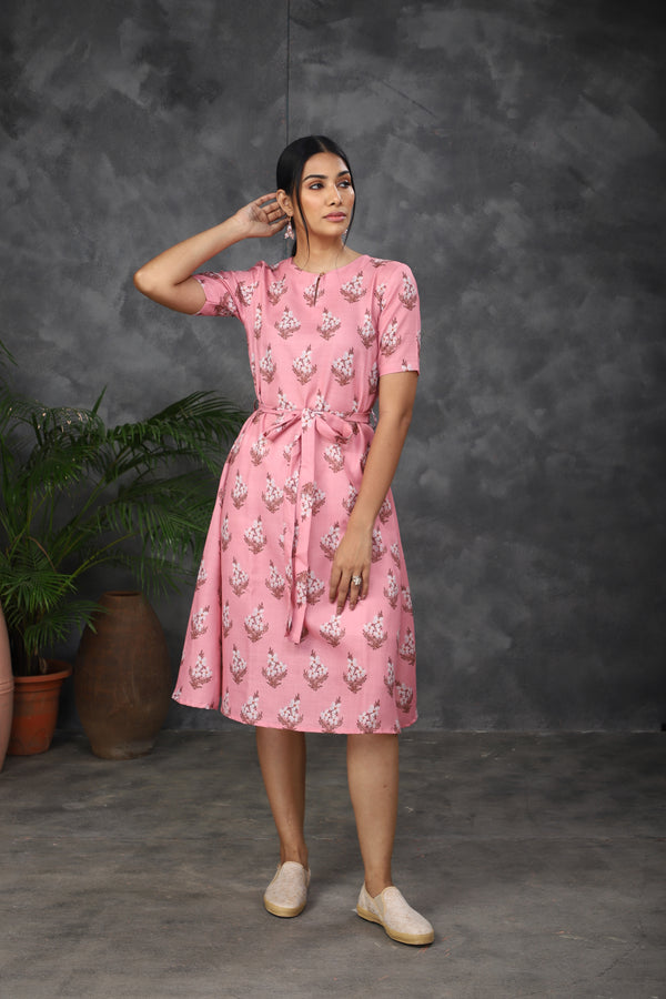 Pink floral cotton dress (Top)