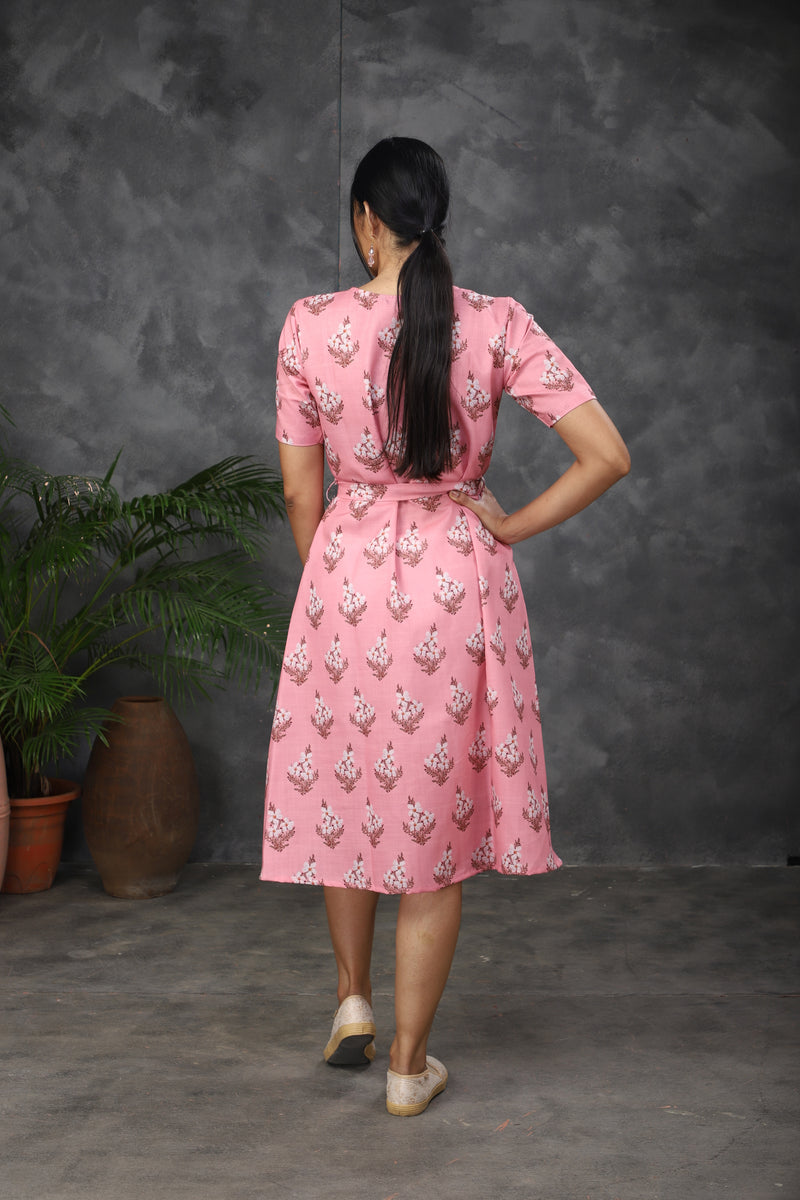 Pink floral cotton dress (Top)