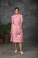 Pink floral cotton dress (Top)